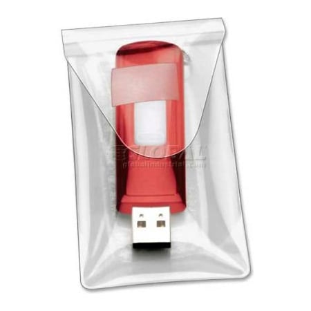 Cardinal® 21140 HOLDit® Poly USB Pockets, Clear, Pack Of 6